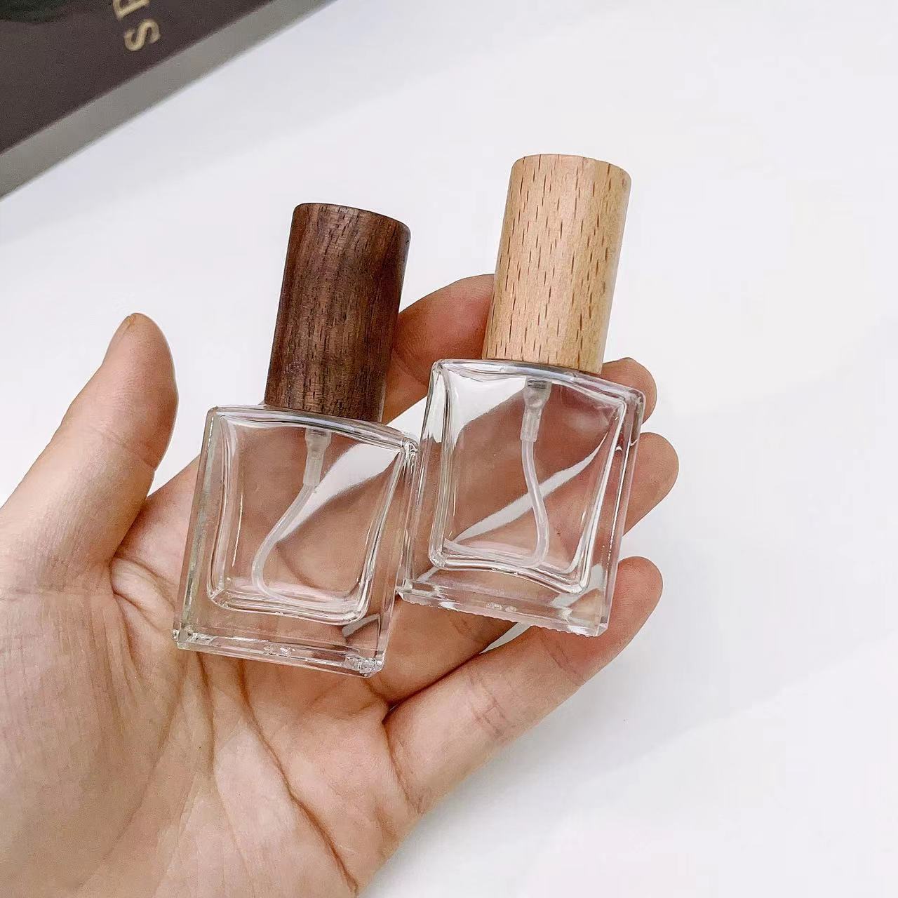 Perfume Fragrance Gallon - Ahşap kap boş parfüm Atomizer ile