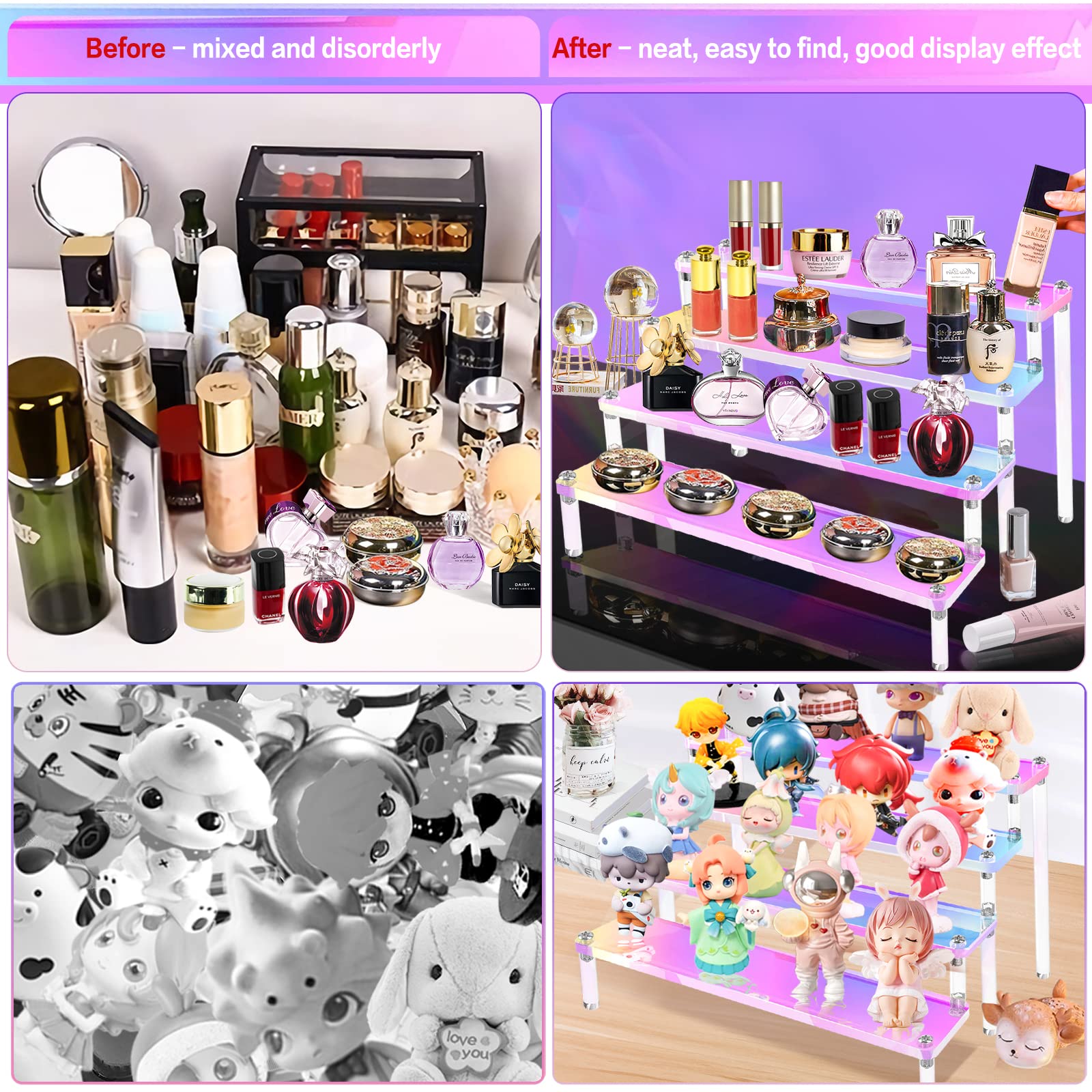 1-5 Tier yanardöner akrilik ek - Perfume Fragrance Holder incelemesi ve fiyatı