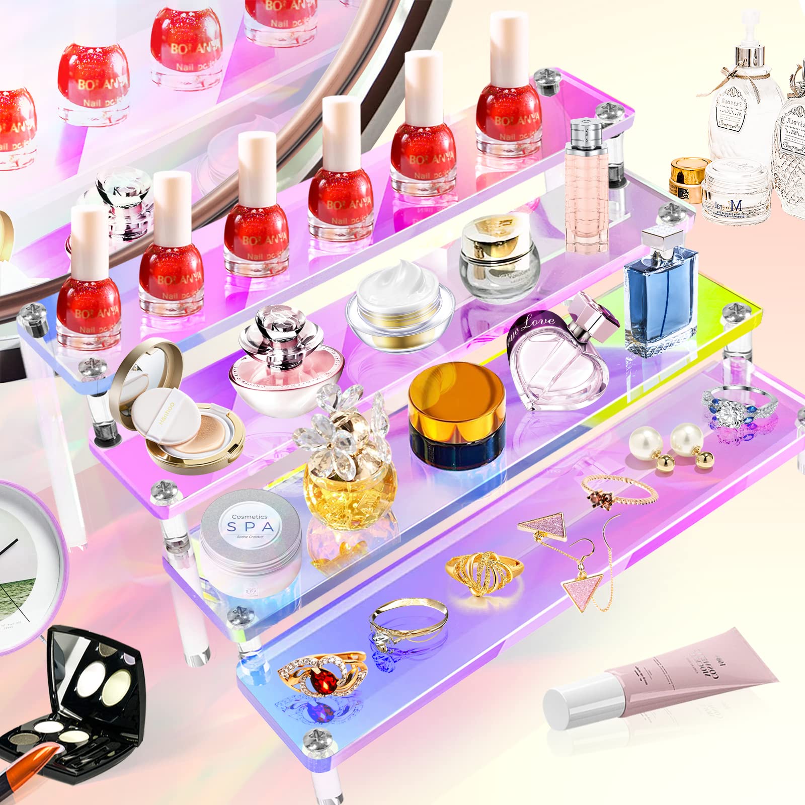 1-5 Tier yanardöner akrilik ek - Perfume Fragrance Holder incelemesi ve fiyatı