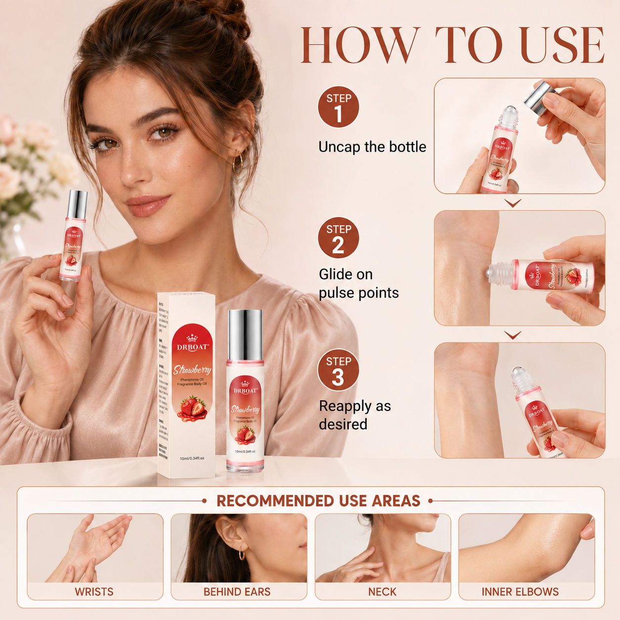 Kadınlar için 10 ml Çilek Koku - On Perfume & Fragrance Kota Bogor incelemesi ve fiyatı
